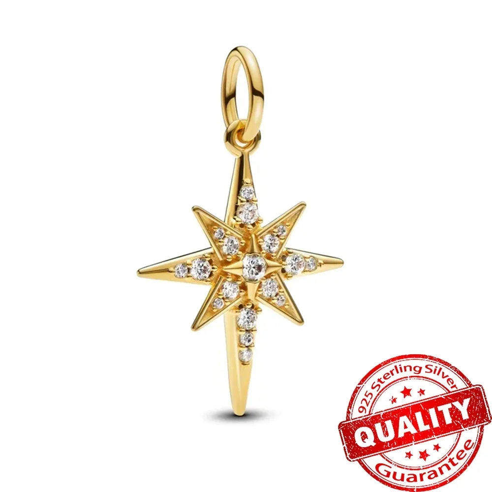 Glittering Gold Mixed Sparkling Charm Pendants