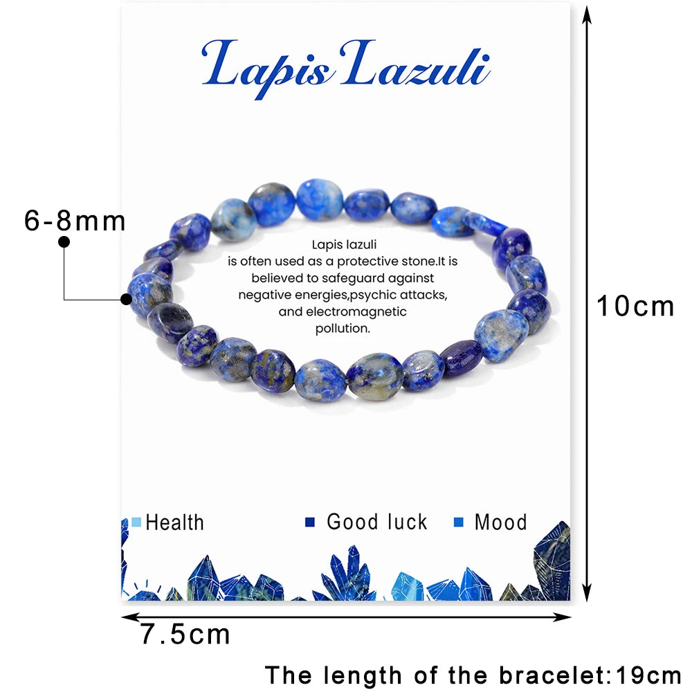 Natural Unique Birthstone With Message Card Bracelet