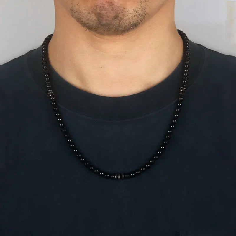 Earths Energy Natural Lava Stone Unique Beaded Necklace