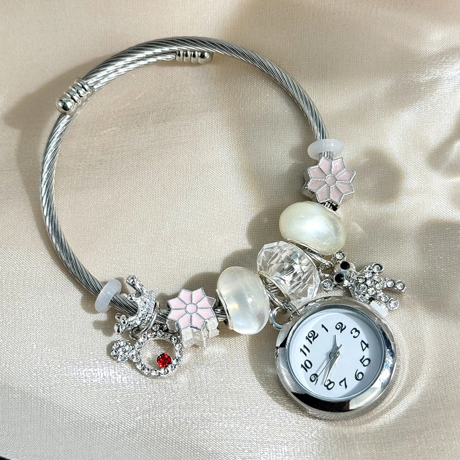 Cross Border Gold Charmed Bracelet Watch