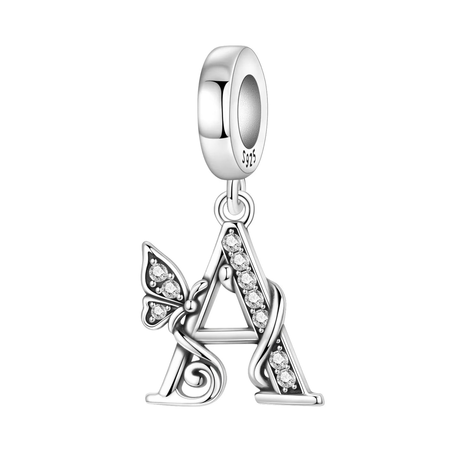 Beautiful Butterfly Alphabet & Numbers Pendant