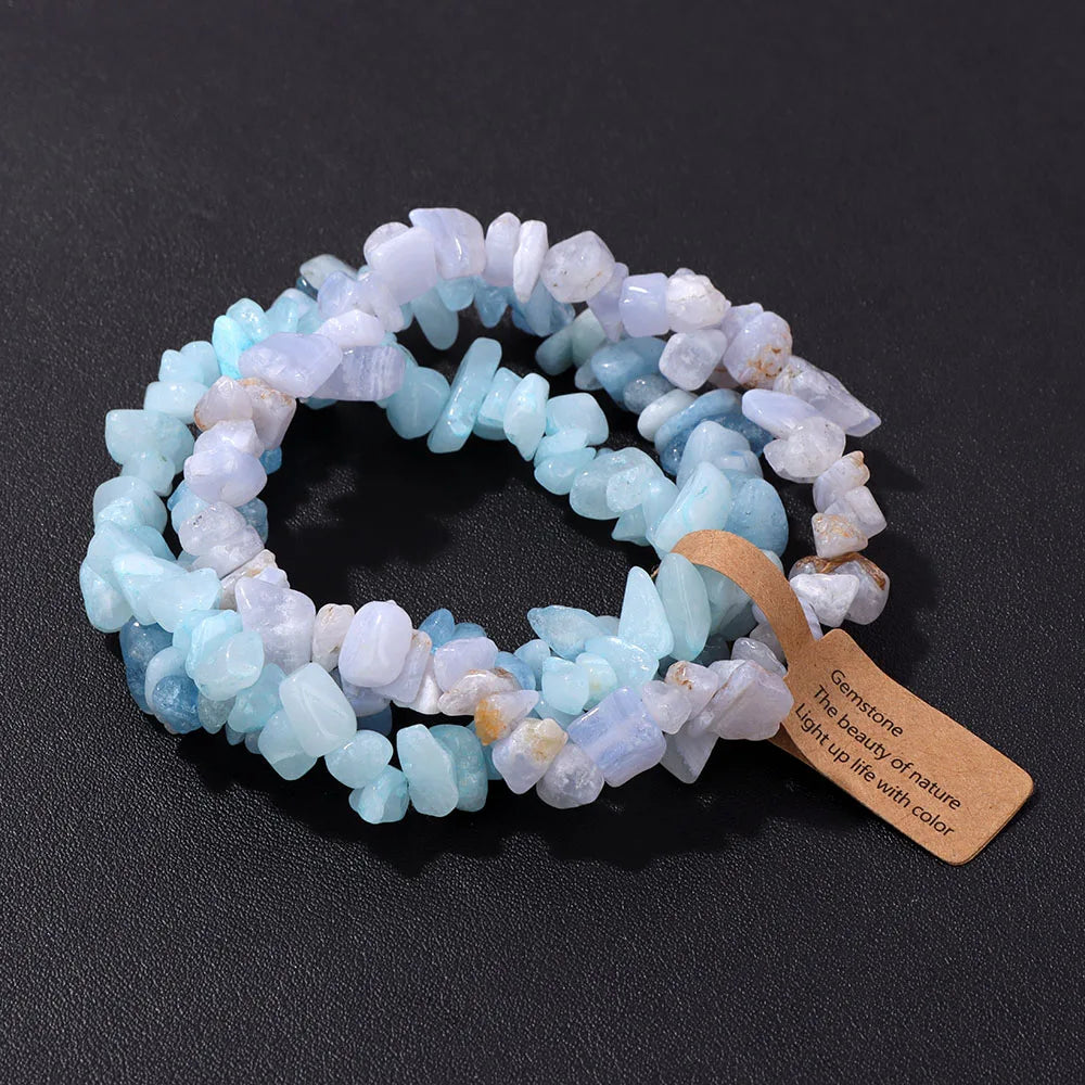 Irregular Chips Crystal Quartz Gravel Bracelets