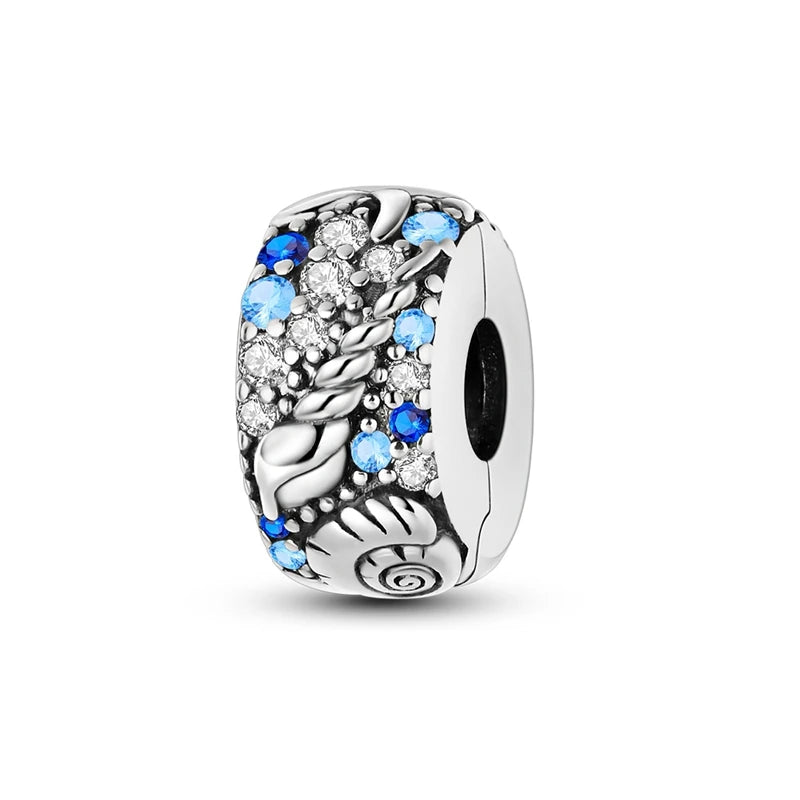 Empress Blue Platinum Pendant Charms Beads