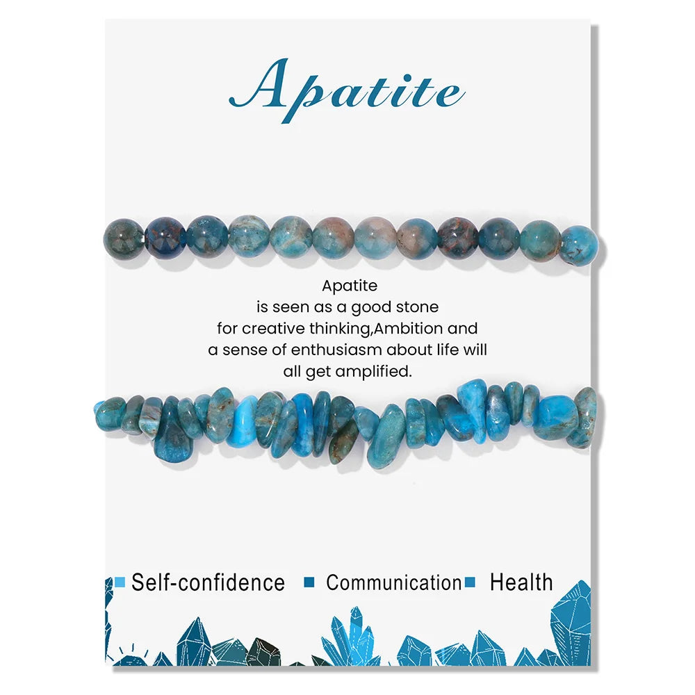 Double Crystal Stone Bracelets With Inspirational Cards