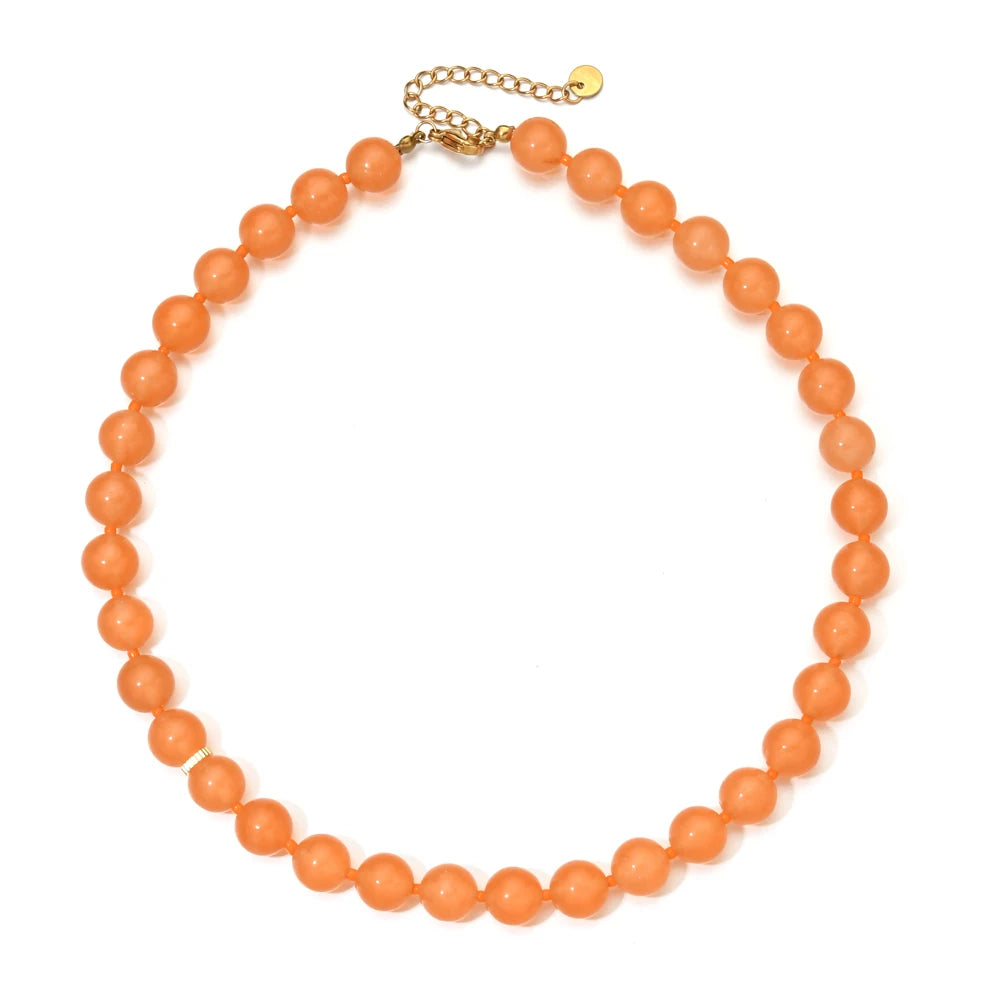 Mesmerizing Multicolored Agate Natural Stone Necklace