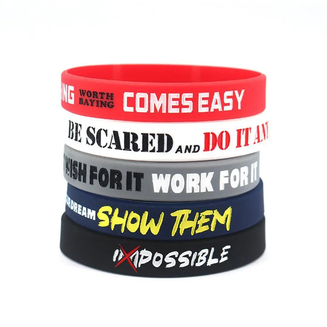 Motivational Wristbands Bracelets with Inspirational Messages