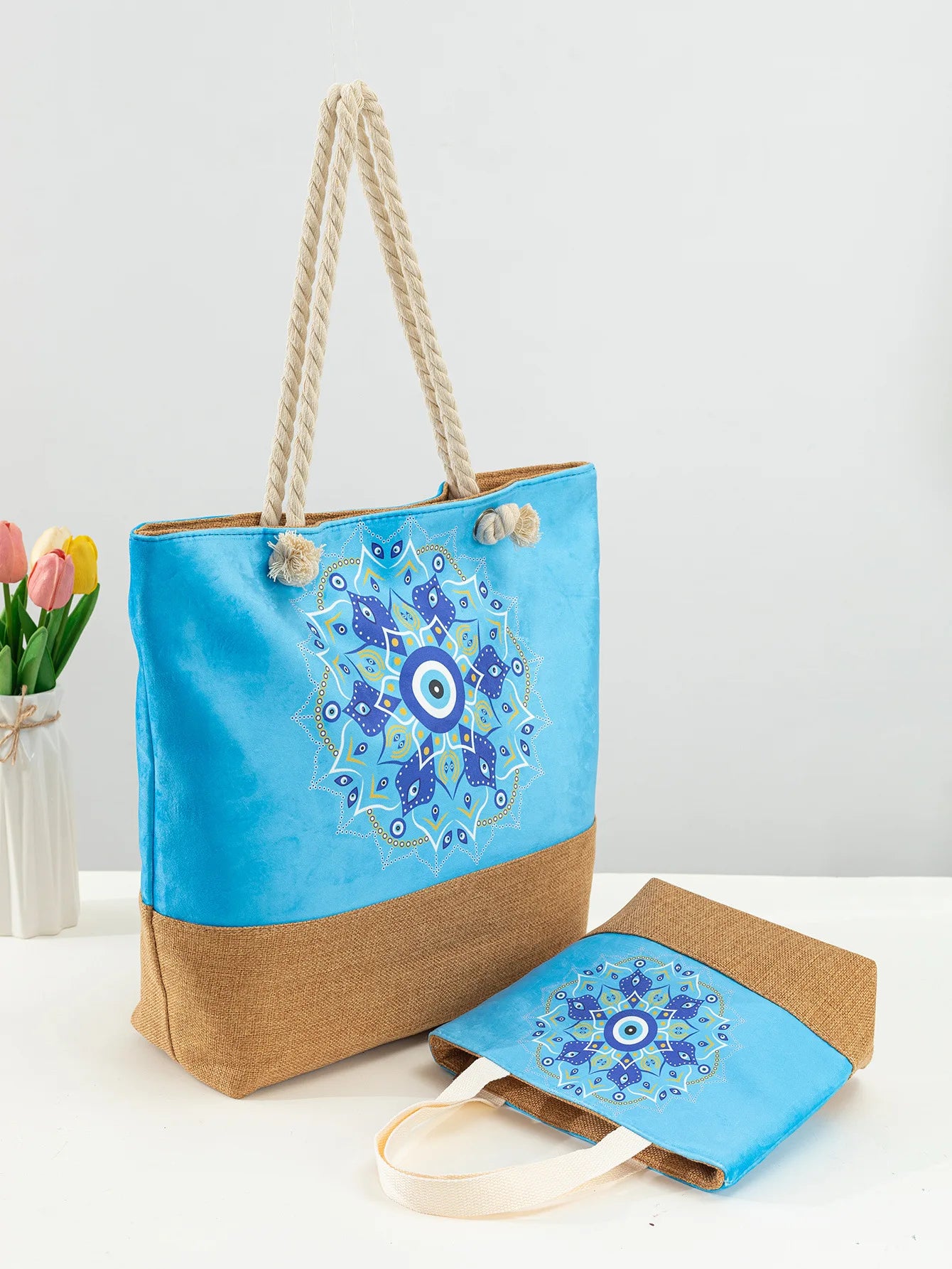 Evil Eye Protection Graphic Handbag 2-piece Set