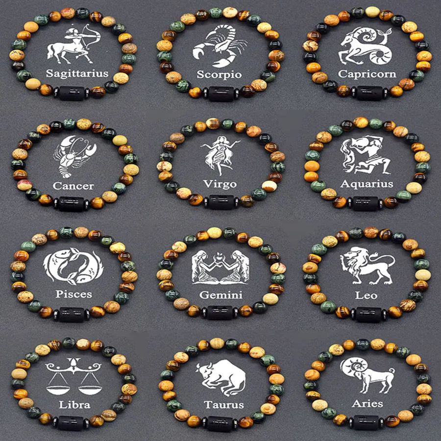 Crystal Cosmic Zodiac Sign Bracelet Constellation Bracelet