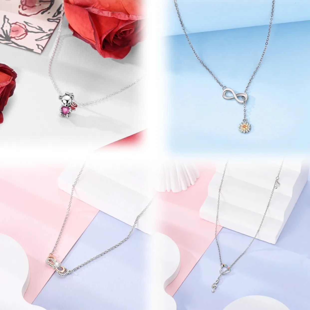 Enchanting Silver Unique Styled Necklace