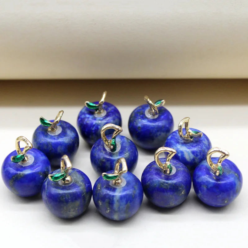 Gorgeous 12pcs Natural Stone Apple Pendant