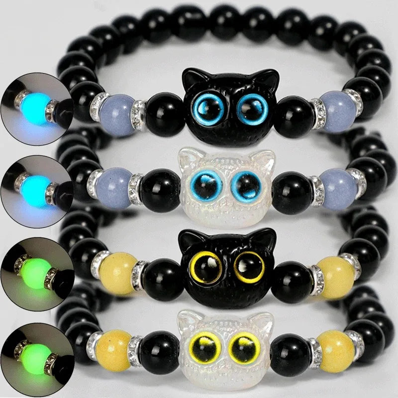 Luminous Big Eye Cat Bracelets