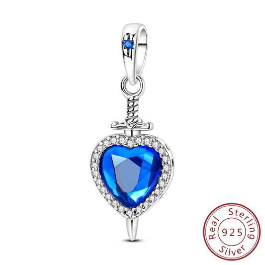 Dreamy Blue & Silver Charm Pendants