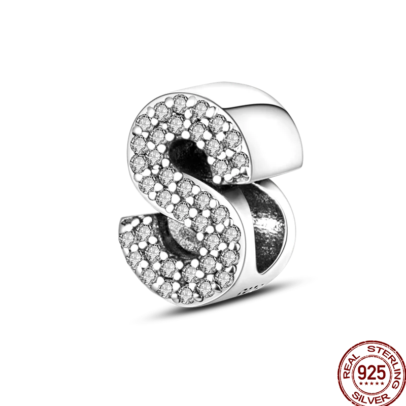 Silver Alphabet Letter Series Charms