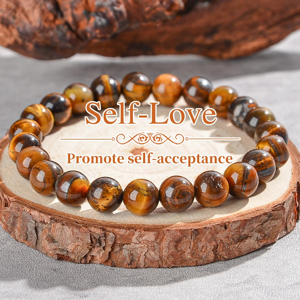 Self Love Natural Gemstone Balance Protection Bracelet