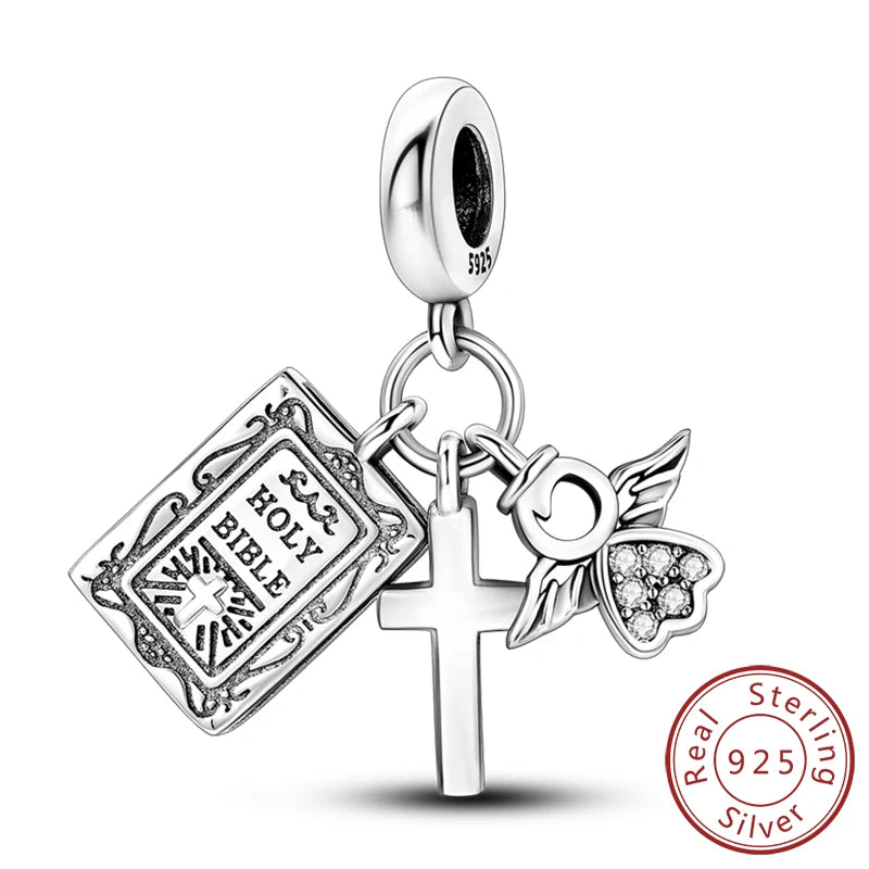 Dreamy Blue & Silver Charm Pendants