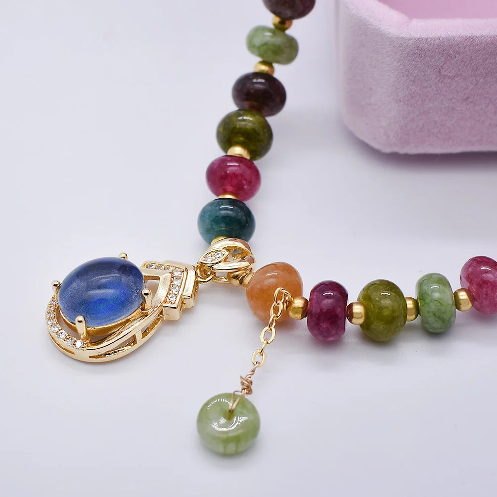 Luxury Heirloom Crystal Droplet Pendant Bracelet