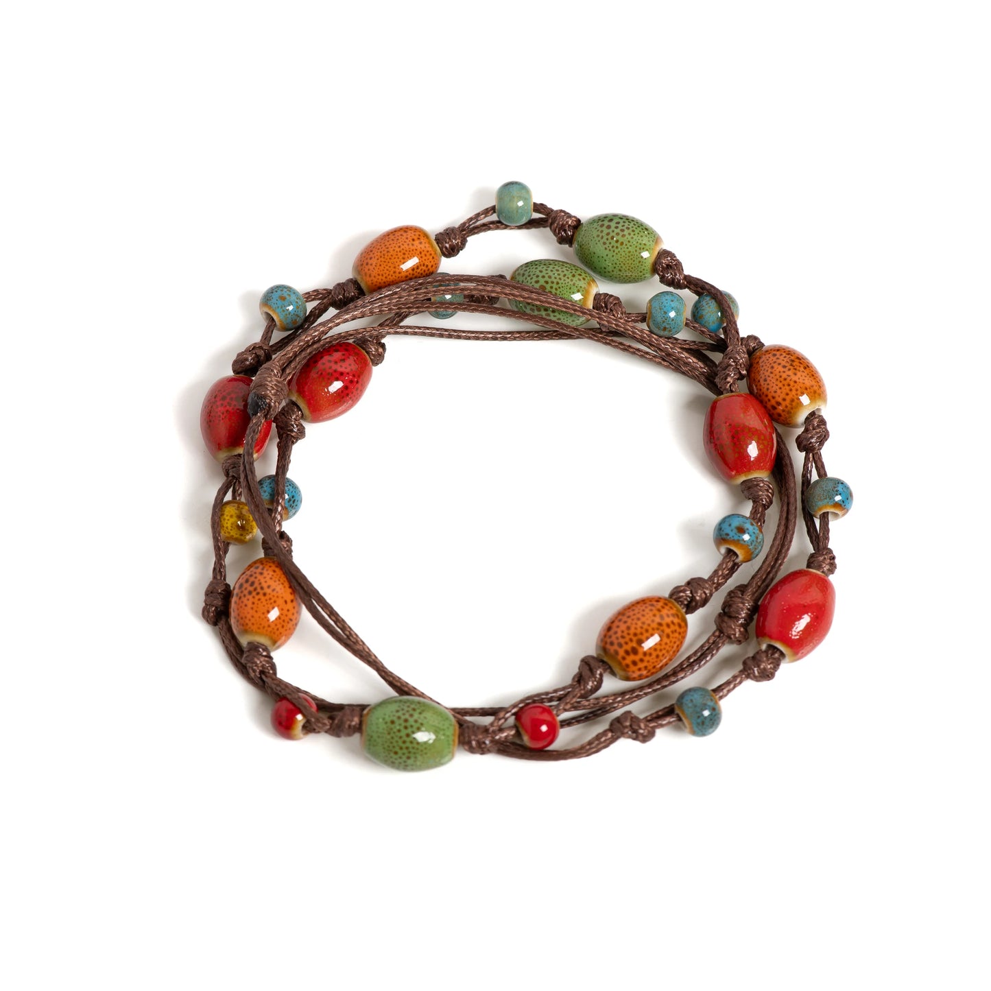 Two-in-One Colorful Ceramic Necklace Bracelet
