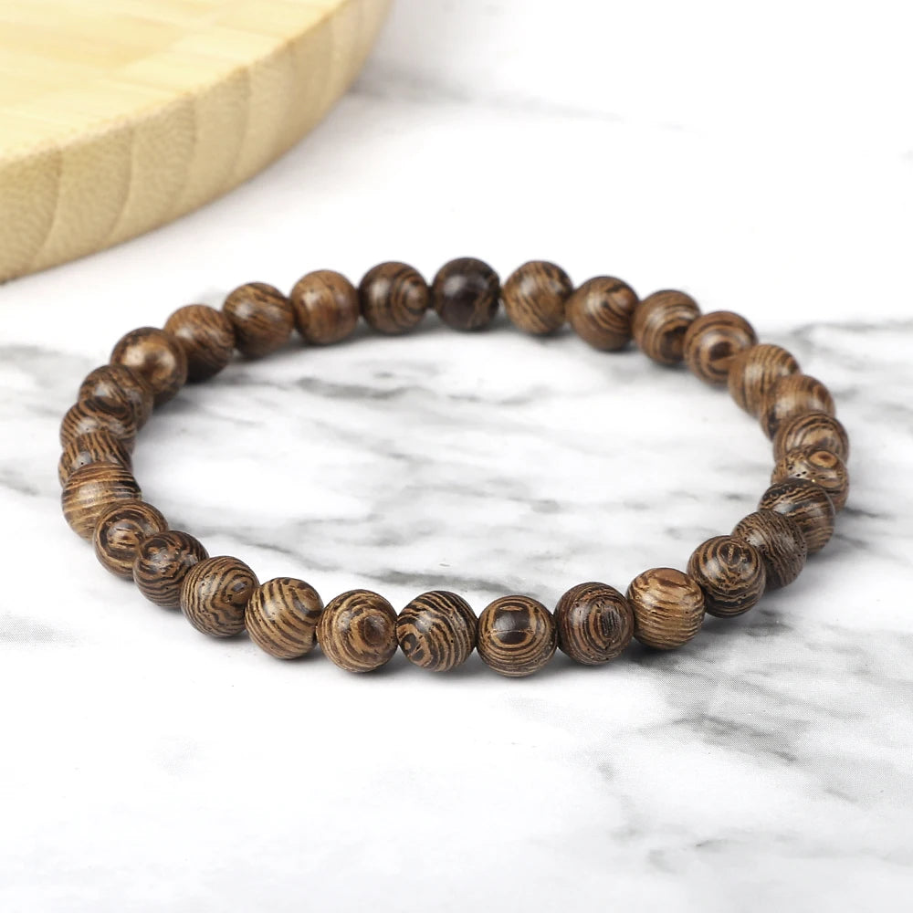 Unique Natural Wooden Beads Bracelet