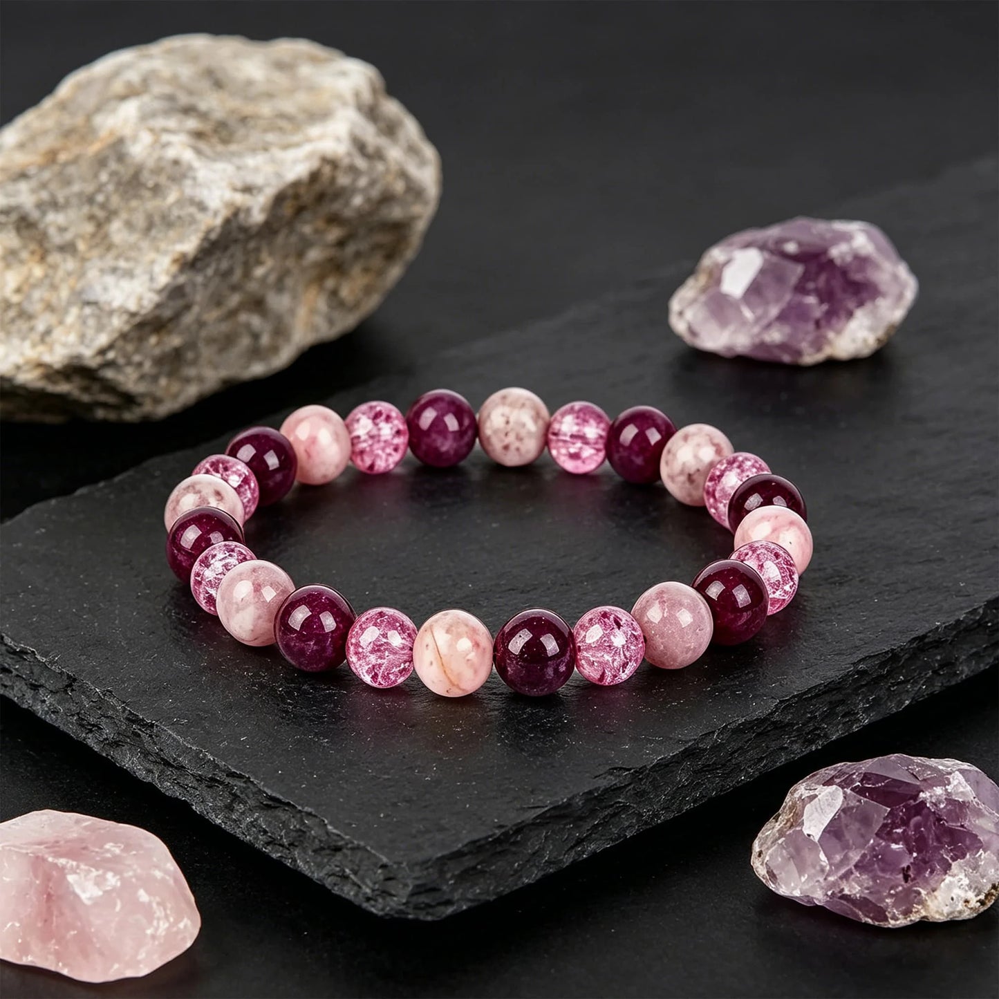 Berry Garnet Nature Stone Hormonal Balance 2.2 Bracelet