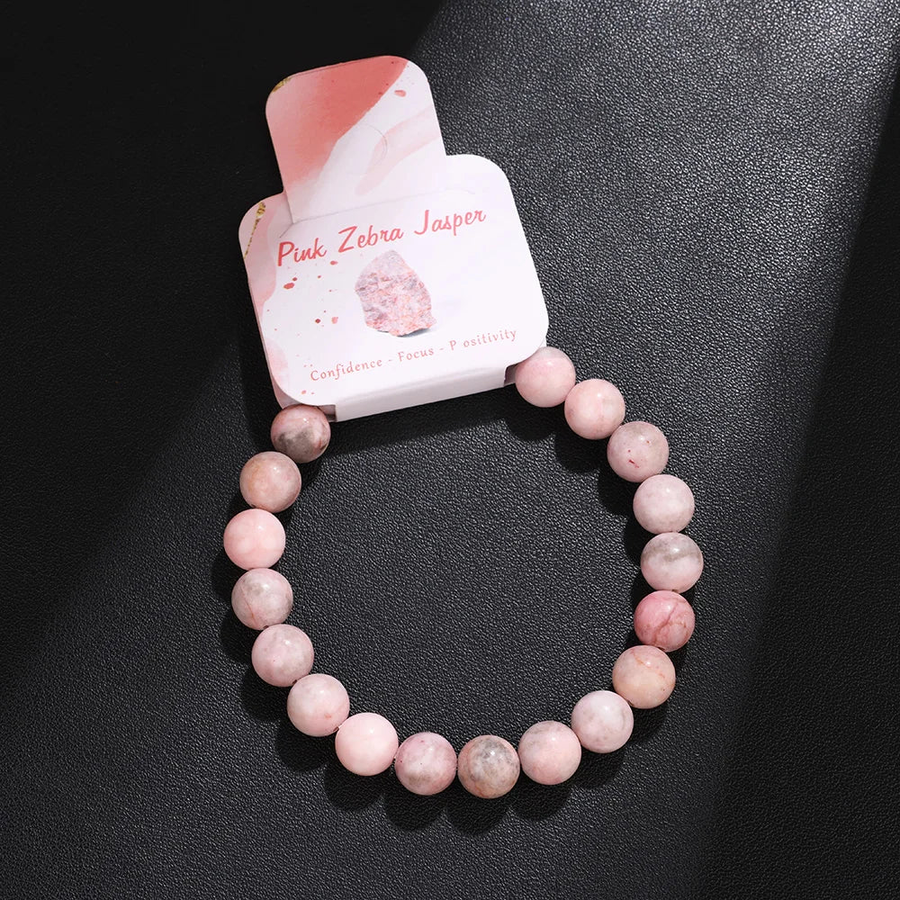 Chakra Colored Natural Stone Beads Bracelet