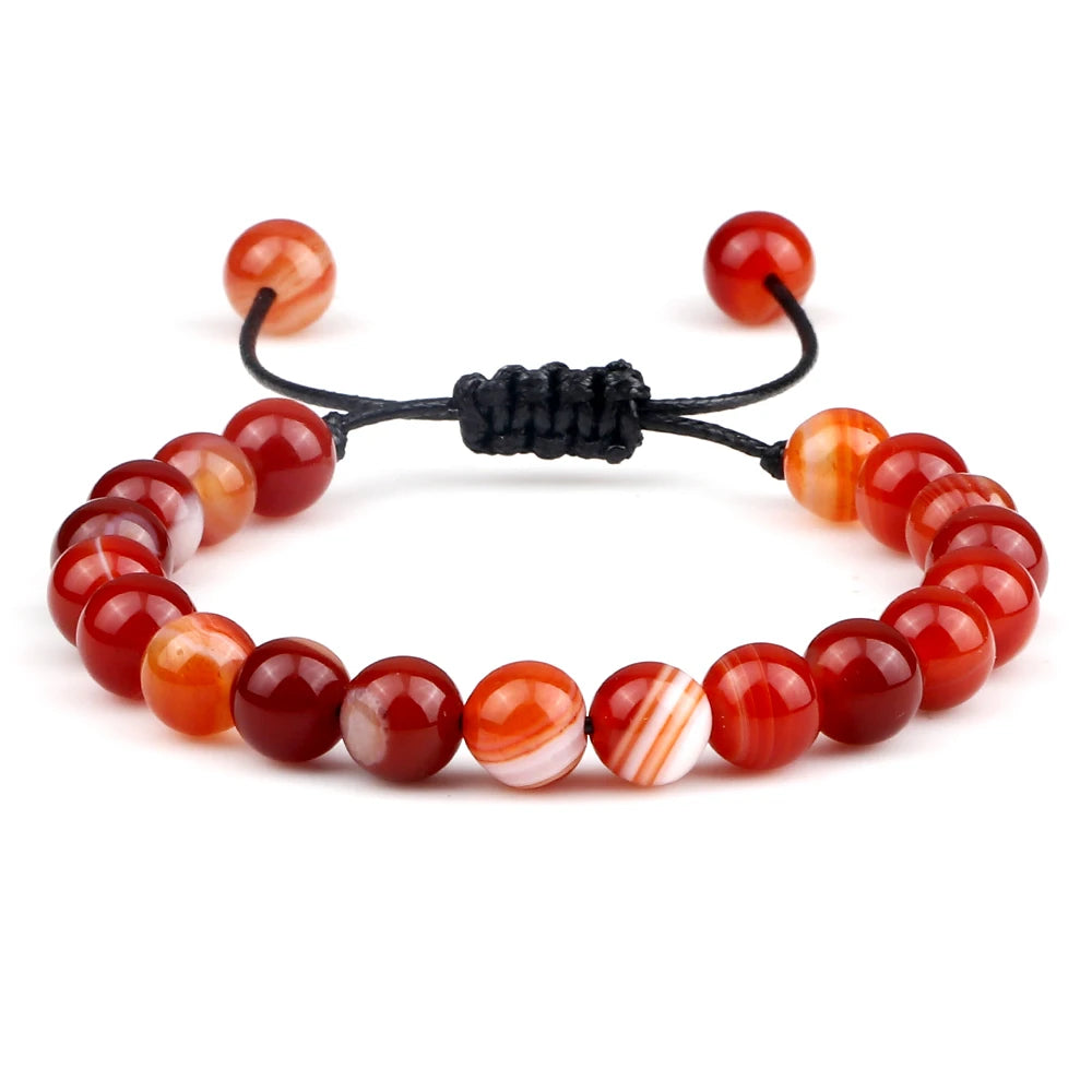 Fire Healing Natural Stone Crystal Charm Bracelets