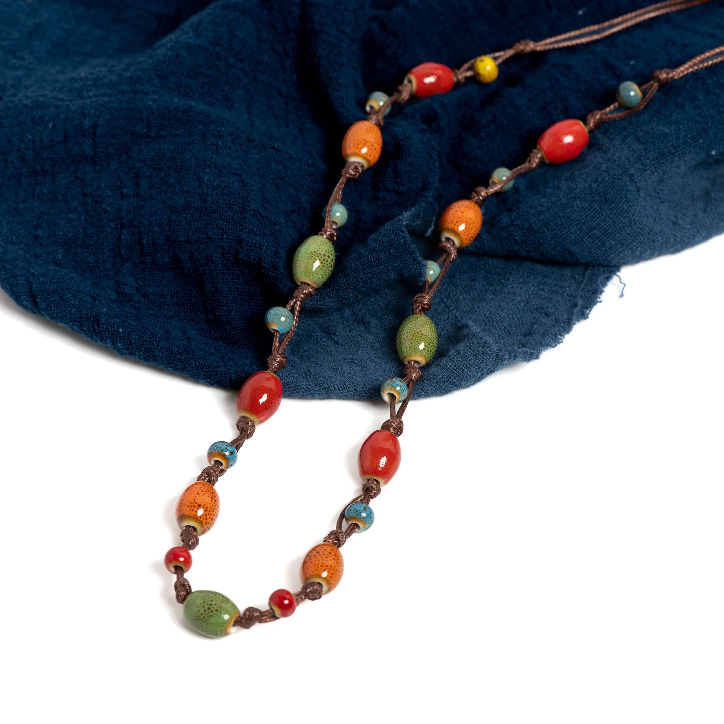Two-in-One Colorful Ceramic Necklace Bracelet