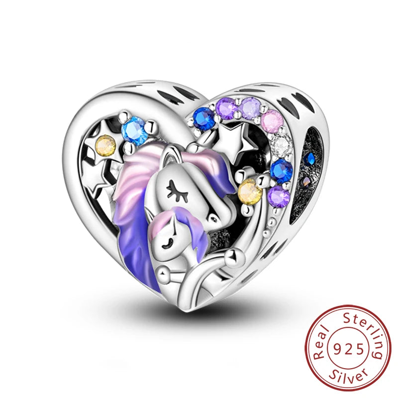 Gorgeous Heart Beat Family Charm Pendants