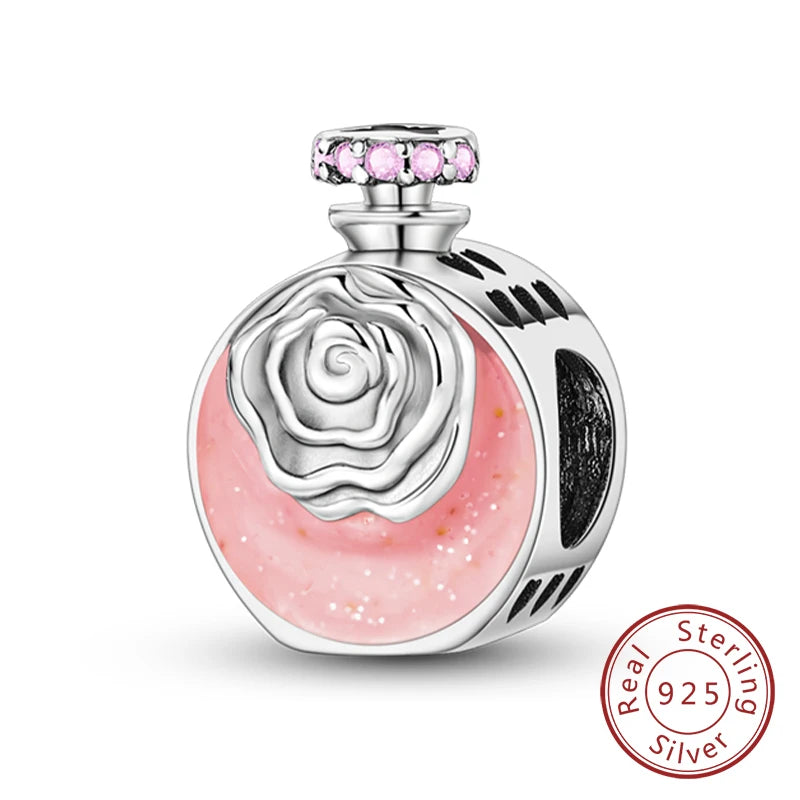 Splash Pink & Silver Pendant Charms