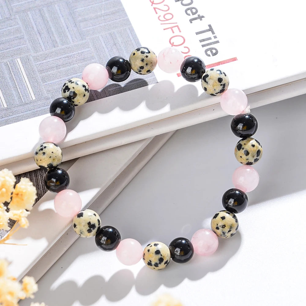 Dalmatian Spotted Releasing Crystal Gemstone Bracelets
