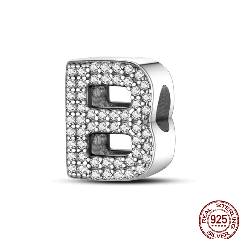 Silver Alphabet Letter Series Charms