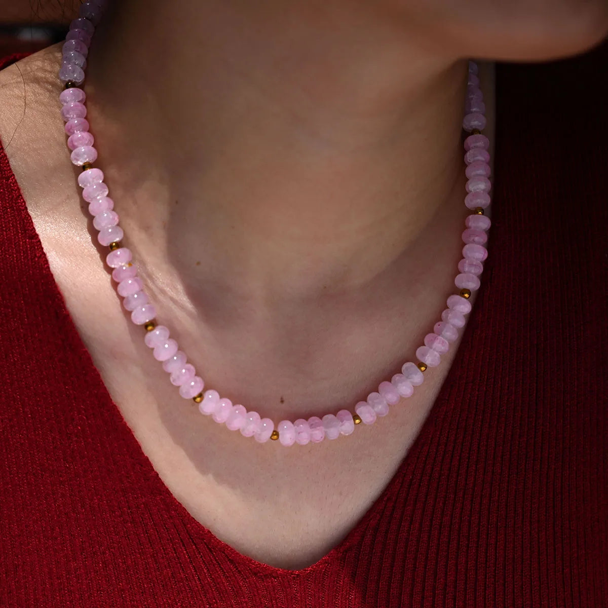 Enchanting Crystal Glass Soft Color Choker Necklace